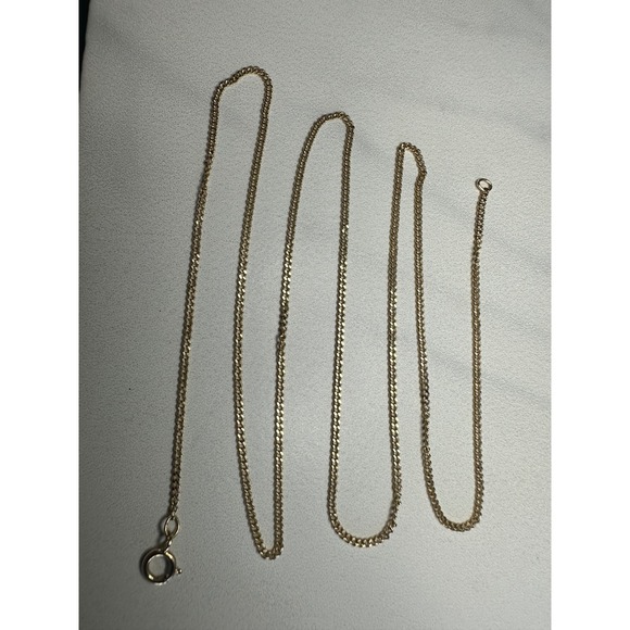 Jewelry - 10K Yellow Gold Curb Link Chain Necklace 20 Inch 1.85g Solid Gold Fine Link